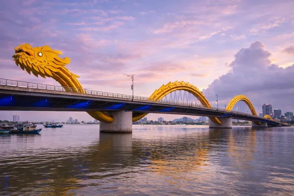 다낭-드래곤-브릿지-노을-전